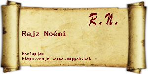 Rajz Noémi névjegykártya